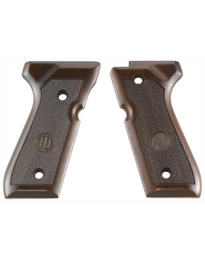 Beretta 92-96 Grips Wood - Walnut With Medallion