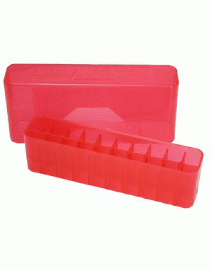 Mtm Ammo Box Medium Rifle 20 - Rounds Slip Top Style Smk Grey