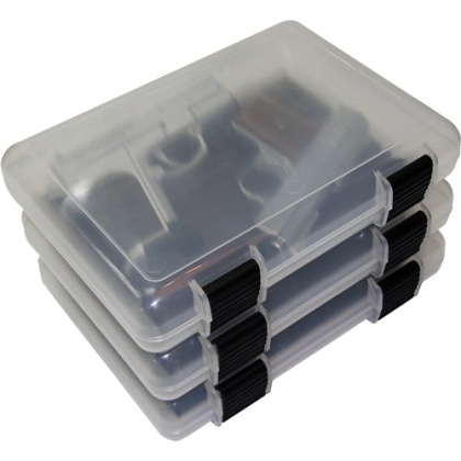 Mtm In-safe Handgun Storage - Case 9" Clear Smoke 3-pack