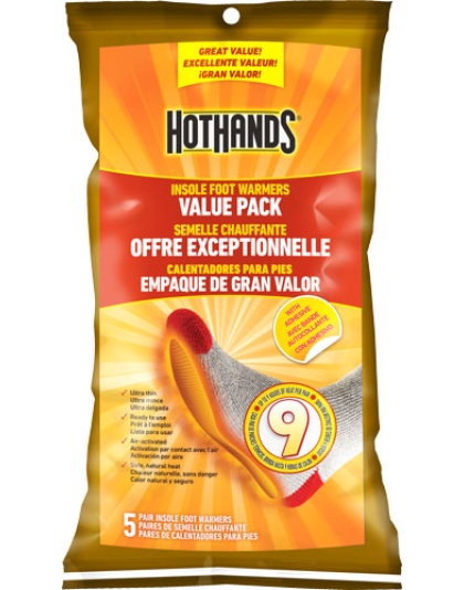 Hothands Insole Foot Warmer 5 - Pairs Per Bag 9 Hour W-adhsv