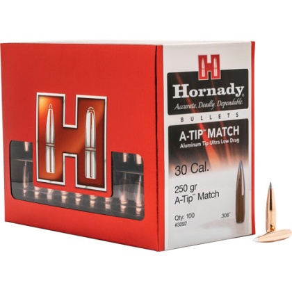 Hornady Bullets 30 Cal .308 - 250gr A-tip  100ct