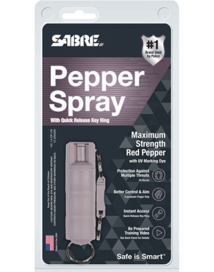 Sabre Red Pepper Spray Dusk - Purple Hard Case Key Ring 15gr