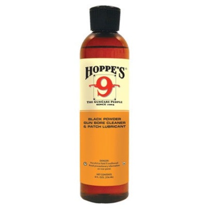 Hoppes #9+ Blackpowder Solvent - And Patch Lube 8oz. Sq.bottle