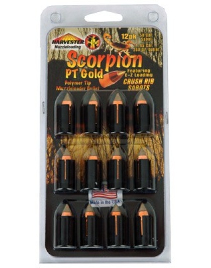 Harvester Scorpion 50 Cal. - 260gr .451 Poly Tip Sabot 12pk
