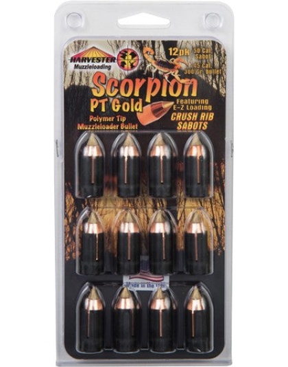Harvester Scorpion 50 Cal. - 300gr .451 Poly Tip Sabot 12pk