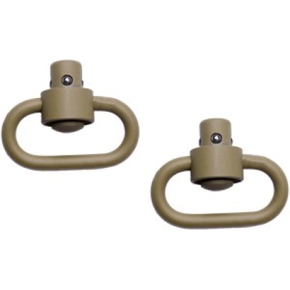 Grovtec Hd Push Button Swivels - Cerakote Desert Snd 1 1-4" 2pk