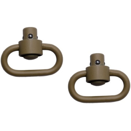 Grovtec Hd Push Button Swivels - Cerakote Fde 1 1-4" 2-pack