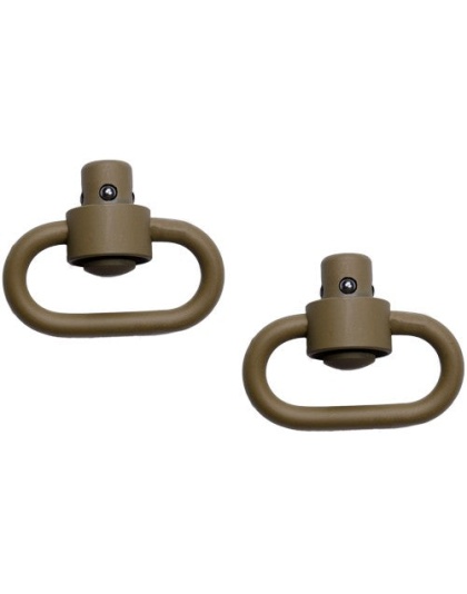 Grovtec Hd Push Button Swivels - Cerakote Fde 1 1-4" 2-pack