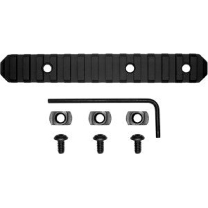 Grovtec Rail Section M-lok - 6" 15 Slot Aluminum Black