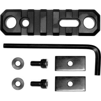 Grovtec Rail Push Button Base - Stock Ar 3.1" 5 Slot Alum Blk