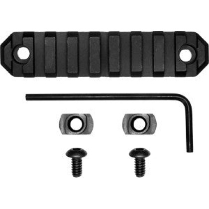Grovtec Rail Section M-lok - 3.8" 9 Slot Aluminum Black