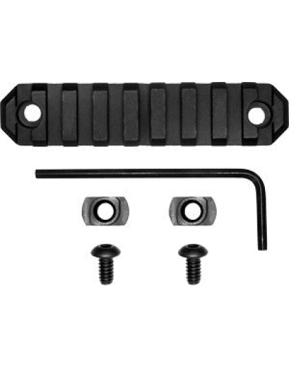 Grovtec Rail Section M-lok - 3.8" 9 Slot Aluminum Black
