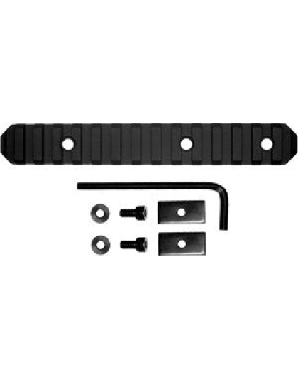 Grovtec Rail Section Stock Ar - 6" 15 Slot Aluminum Black