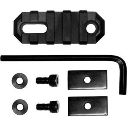 Grovtec Rail Section Stock Ar - 2.2" 5 Slot Aluminum Black