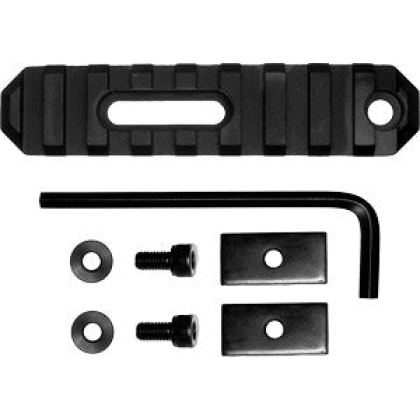 Grovtec Rail Section Stock Ar - 3.8" 9 Slot Aluminum Black