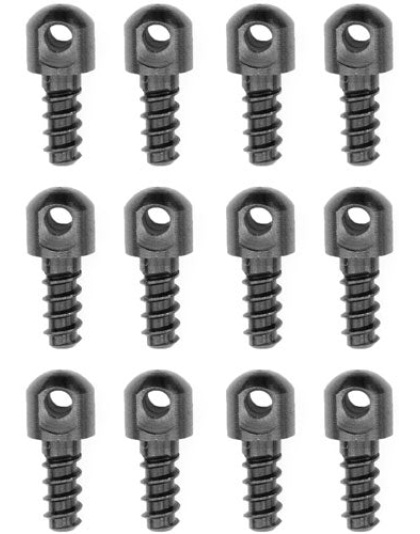 Grovtec 1-2" Wood Screws - 12-pack Black