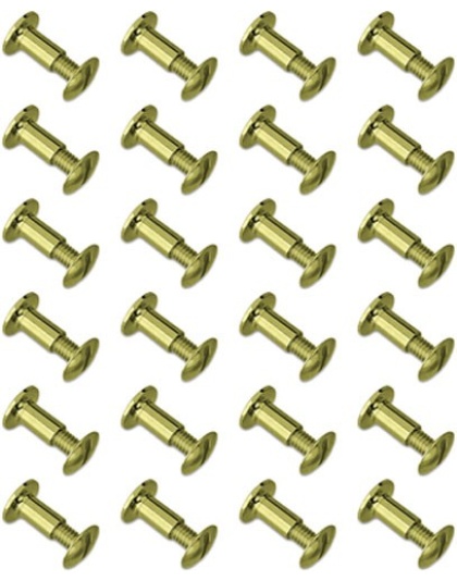 Grovtec Brass Chicago Screws - 24-pack