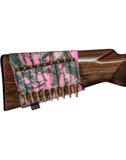 Grovtec Rifle Shell Holder For - Buttstock True Timber Pink