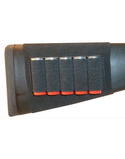 Grovtec Shotgun Shell Holder - Buttstock Sleeve Open Style Bk