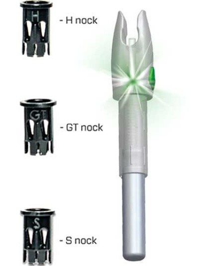 Glorynock Lighted Nock - Universal Fit Green 3-pack