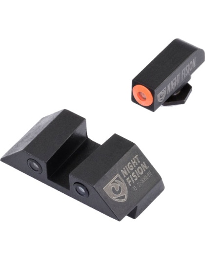 Night Fision Tritium Orangedot - Square Black Rear Glock Set