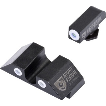 Night Fision Tritium White Dot - "u" Rear Glock Sight Set