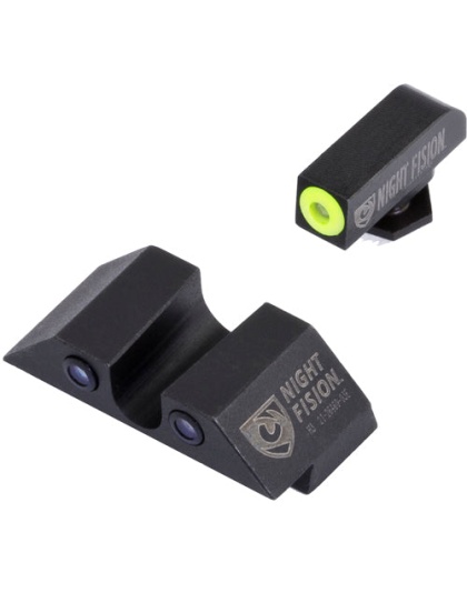Night Fision Tritium Yellowdot - "u" Black Rear Glock 20-41 Set