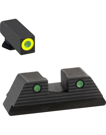 Ameriglo Tritium Trooper Glock - 20-21 3-dot Mos Lumigreen Frnt
