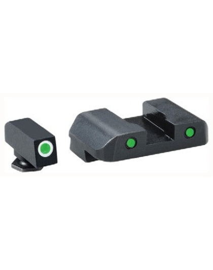 Ameriglo Tritium Pro Oper. Set - Green-green Glock 17 & 22+