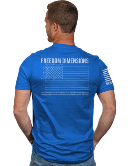 Nine Line Apparel Freedom Dims - Men's T-shirt Royal Large