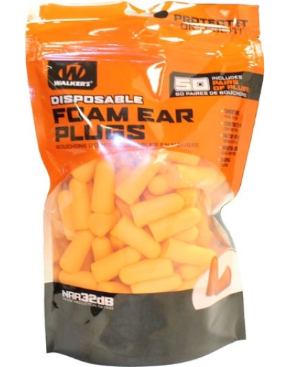 Walkers Ear Plugs Soft Foam - 32db 50-pair Bag