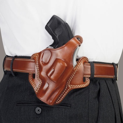 Galco Fletch High Ride Belt - Holstr Rh Lther J Fr 2 1-8" Tn