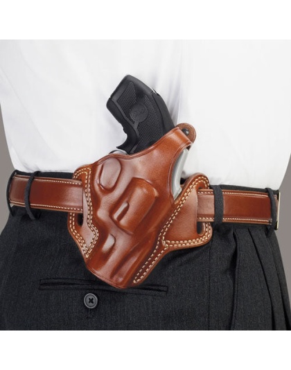 Galco Fletch High Ride Belt - Holstr Rh Lther J Fr 2 1-8" Tn