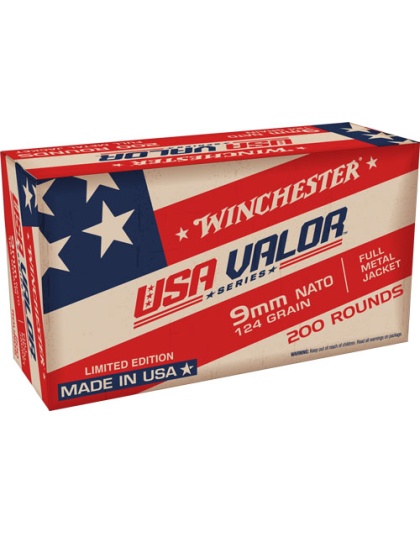 Win Ammo Usa Valor 9mm 1000rd - Case 124gr. Fmj