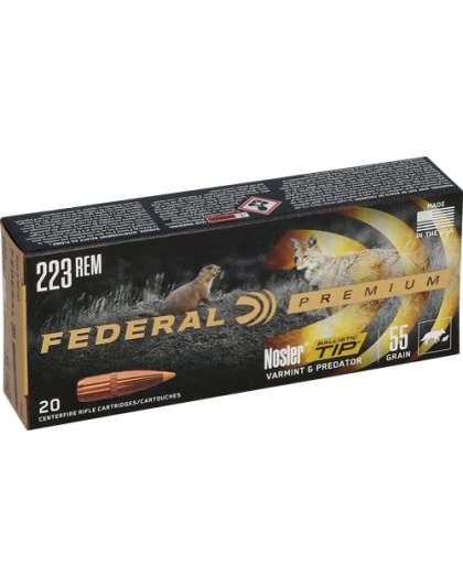 Fed Ammo Premium .223 Rem. - 55gr. Nosler B.tip 20-pack
