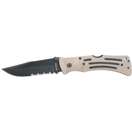 Ka-bar Desert Mule Folder Clip - Point 3.87" W-clip Sheath Fde