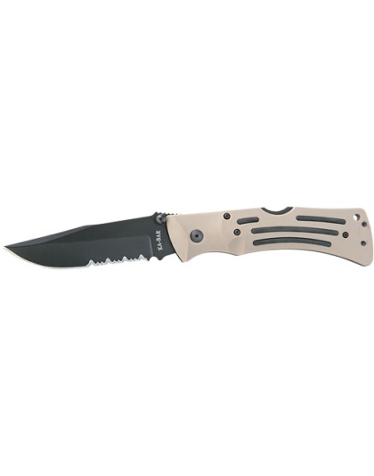 Ka-bar Desert Mule Folder Clip - Point 3.87" W-clip Sheath Fde