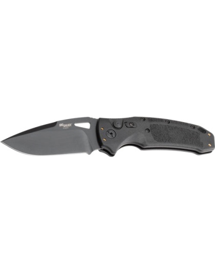 Hogue K320a Nitron 3.5" Auto - Folder Drop Pt Blade Poly Blk