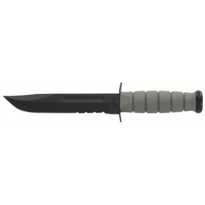 Ka-bar Fighting-utility Knife - 7" Serr W-plastic Sth. F-green