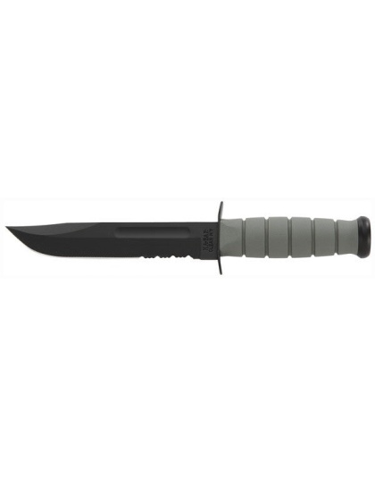 Ka-bar Fighting-utility Knife - 7" Serr W-plastic Sth. F-green