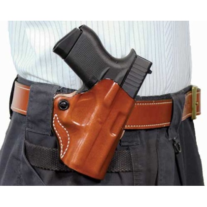 Desantis Mini Scabbard Holster - Rh Owb Leather M&p 4-4.25" Tan