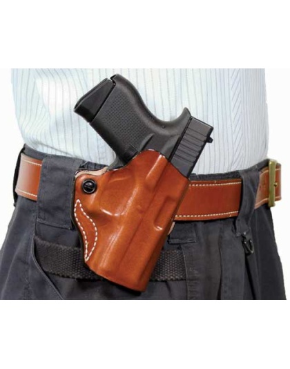 Desantis Mini Scabbard Holster - Rh Owb Leather M&p 4-4.25" Tan