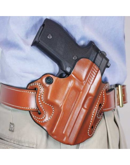 Desantis Speed Scabbard Holstr - Rh Owb Leather Shield 9 Ez Tan