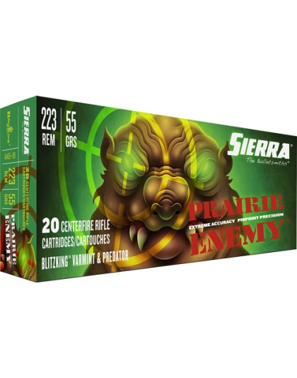 Sierra Ammo Prairie Enemy - .223 Rem 55gr Blitzking