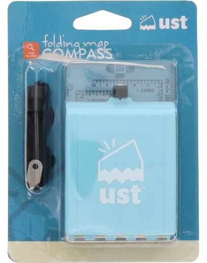 Ust Hi Vis Folding Map Compass - W-swivel Bezel 2.3oz