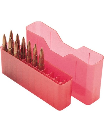 Mtm Ammo Box Medium Rifle - 20-rounds Slip Top Style Clred