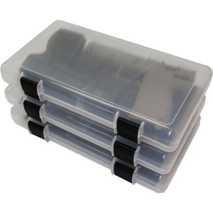Mtm In-safe Handgun Storage - Case 12" Clear Smoke 3-pack