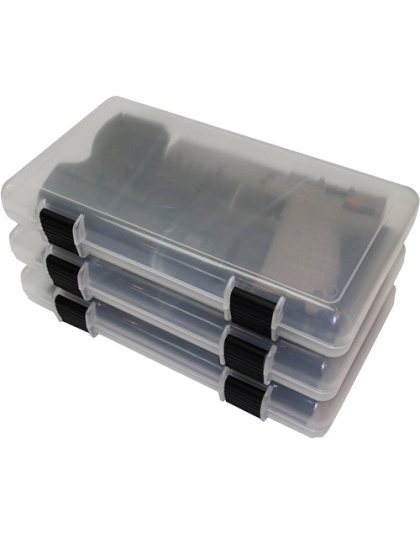 Mtm In-safe Handgun Storage - Case 12" Clear Smoke 3-pack