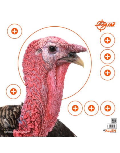 Allen Ez Aim Turkey Target - 6-pk 12"x12" 4 Color Pattereng