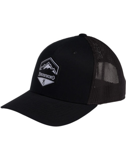 Bg Cap Mountain Buck Logo - Black W-patch Bm Logo Adjstble